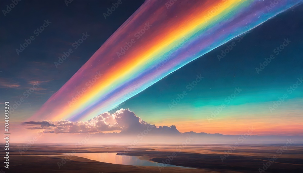 Rainbow cloud, sky.