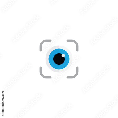 eye scanning icon vector eye retina scan 