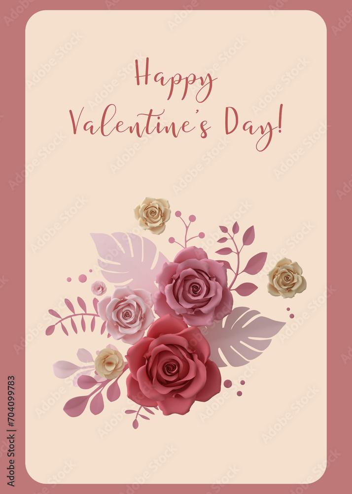 Happy Valentine's Day card. The inscription 
