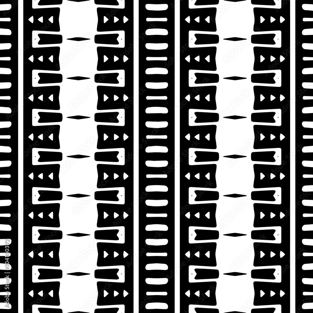 Monochrome pattern, Abstract texture for fabric print, card, table cloth, furniture, banner, cover, invitation, decoration, wrapping.seamless repeating pattern.Black and white color.