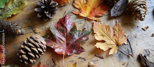 Autumn-themed crafts for young children incorporating leaves and pine cones, with ideas for preschoolers and toddlers.