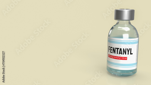 The fentanyl for medicine or drug concept 3d rendering. photo