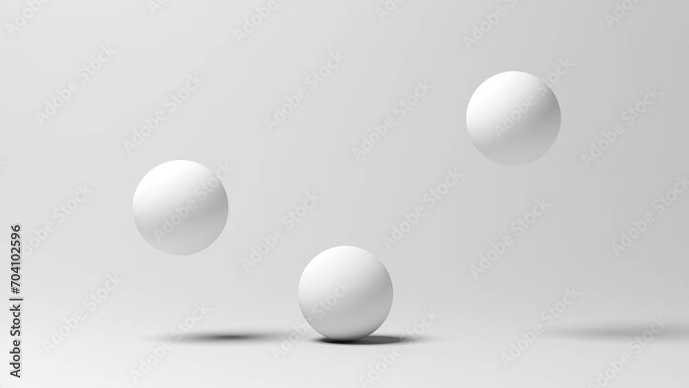 Three white spheres. 3d illustration. Three white spheres. 3d illustration.