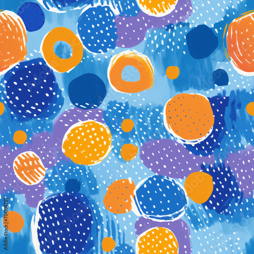 Colorful abstract seamless pattern. Design for fashion apparel, home decor, packaging, stationery. Textile print, wall art for a modern interior. Background for website landing page.