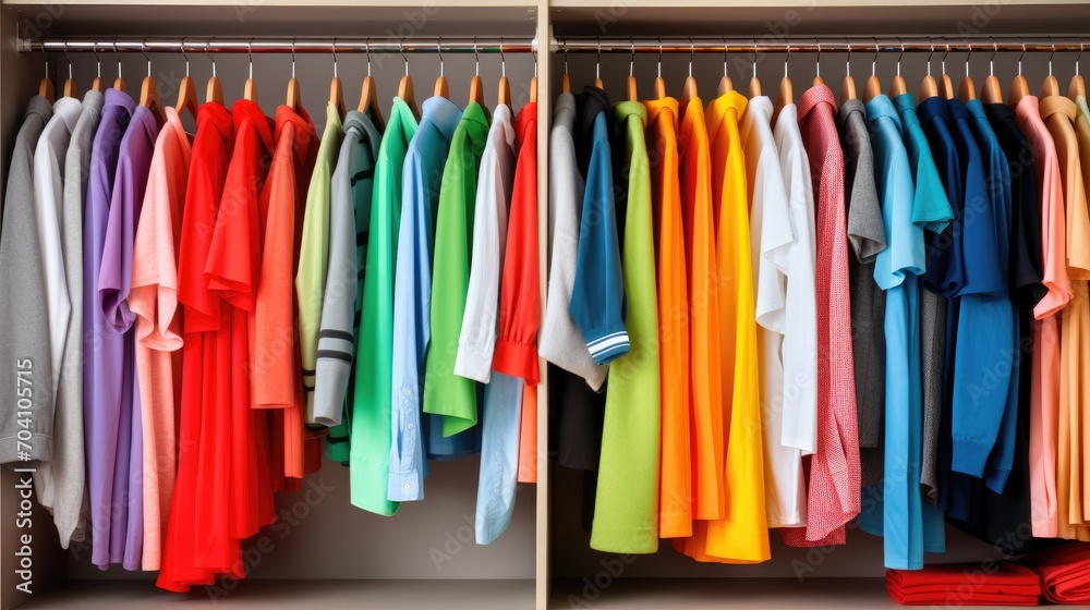 big wardrobe with a lot of clothes big wardrobe with a lot of clothes