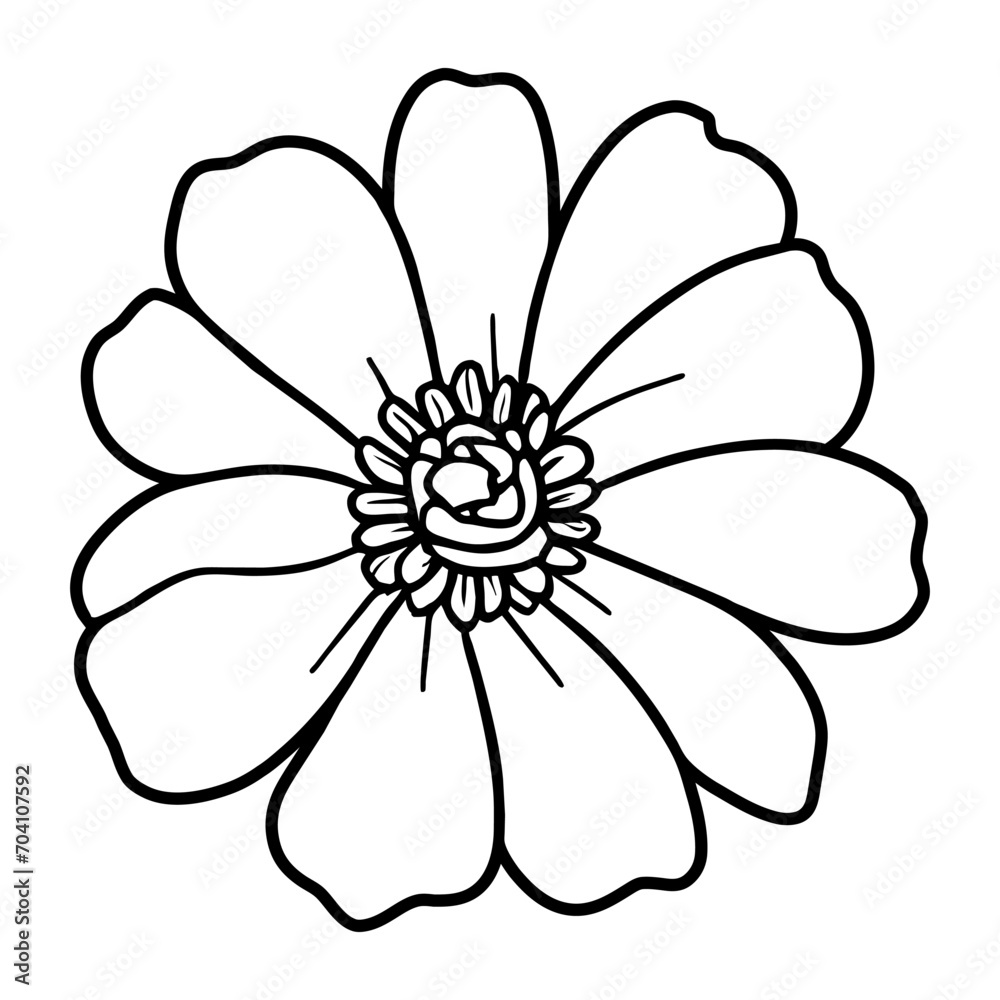 Hand drawn simple flower illustration Hand drawn simple flower illustration