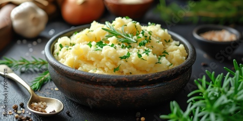 Stamppot Culinary Classic, A Visual Symphony of Mashed Potatoes and Vegetables - Dutch Culinary Tradition - Soft, Golden Lighting Enhancing the Wholesome Essence