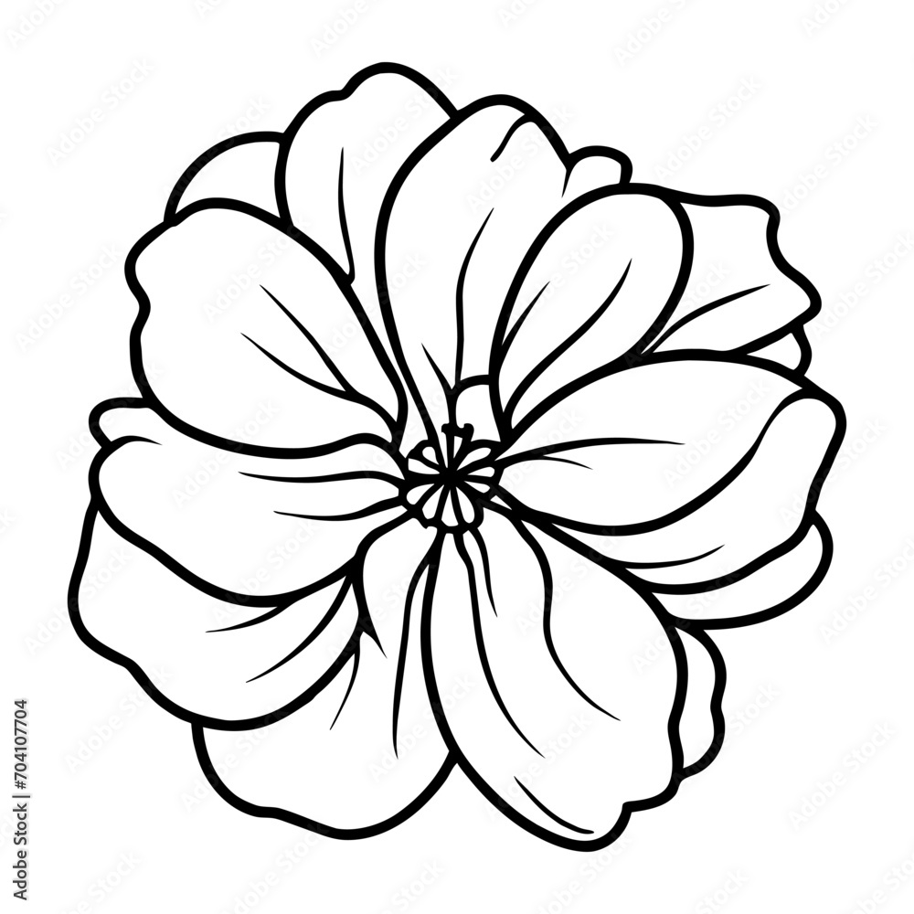 Hand drawn simple flower illustration Hand drawn simple flower illustration