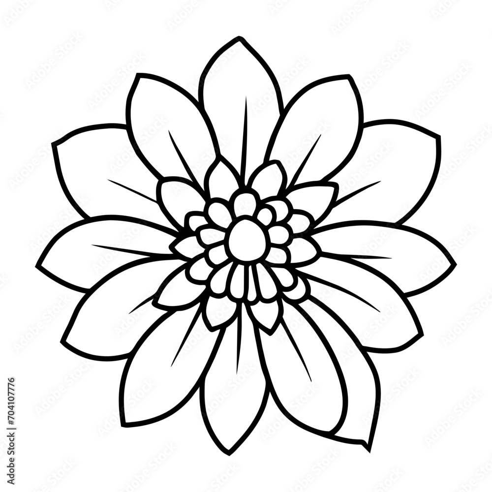 Hand drawn simple flower illustration Hand drawn simple flower illustration