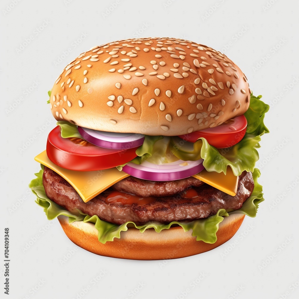 yummy double cheeseburger with fresh vegetables yummy double cheeseburger with fresh vegetables