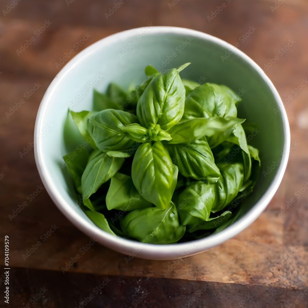 fresh basil in a bowl fresh basil in a bowl