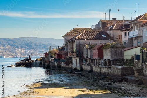 Beautiful view of combarro fishing town, pontevedra, Spain. High quality photo photo