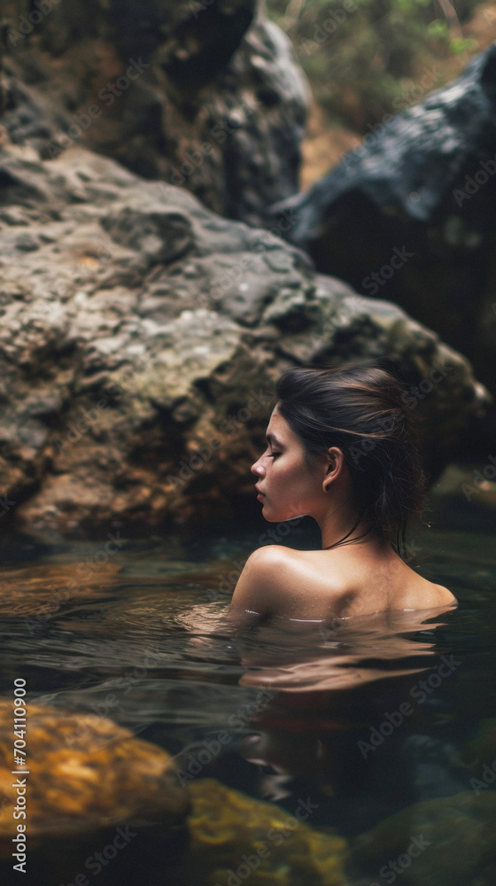 Fototapeta premium Woman in water