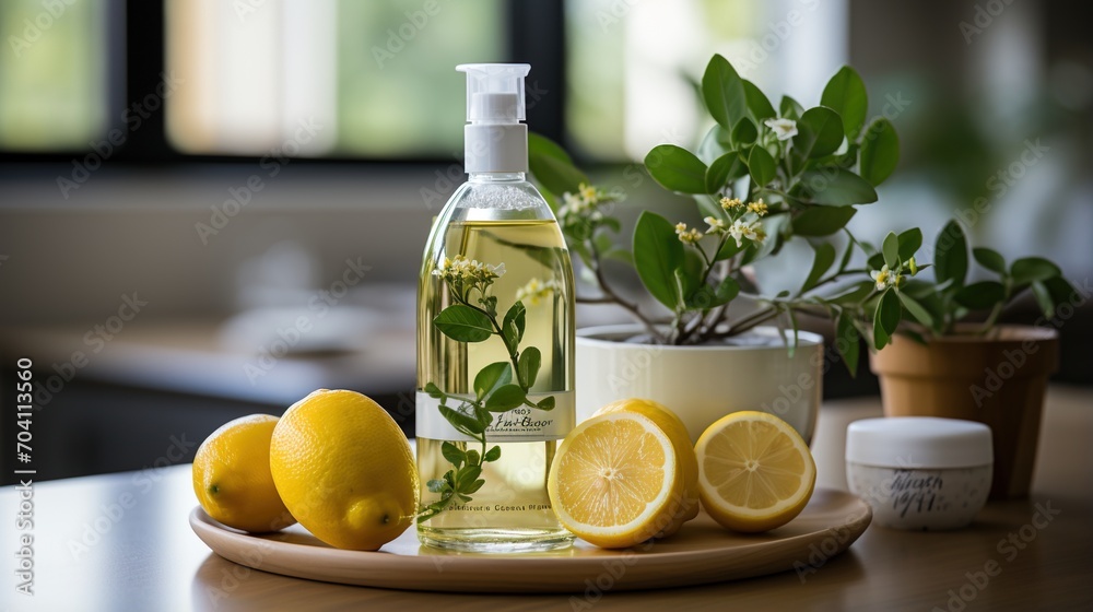 Natural cleaning products with lemon Natural cleaning products with lemon