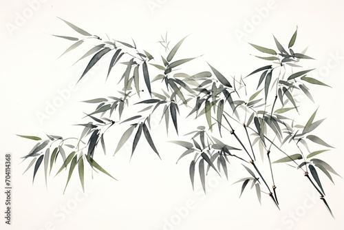 Bamboo painting in traditional Chinese style