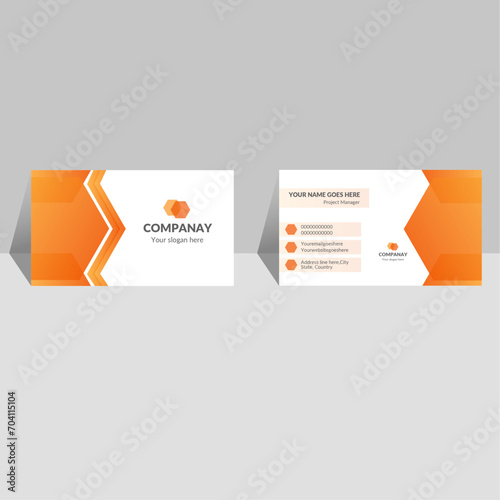 Stock Vector clean corporate business card template. Vector illustration.

design luxury, creative, digital, modern, outstanding business card design
