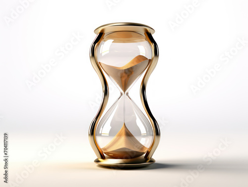luxury hourglass isolated on white background