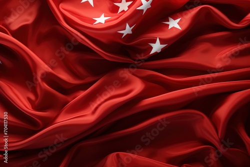 Red flag with seven white stars