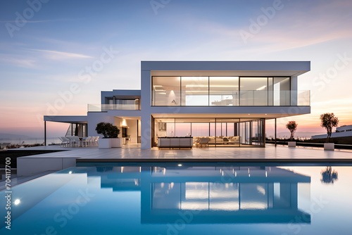Modern luxury villa with infinity pool and sea view © duyina1990