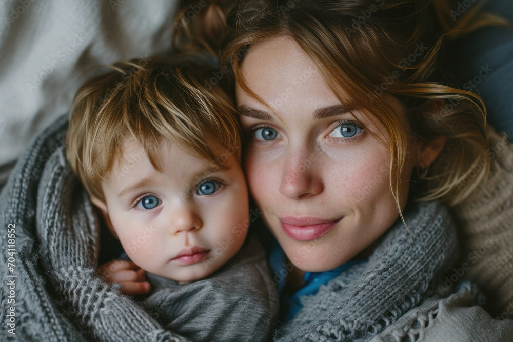 Portrait of mother and her baby Portrait of mother and her baby