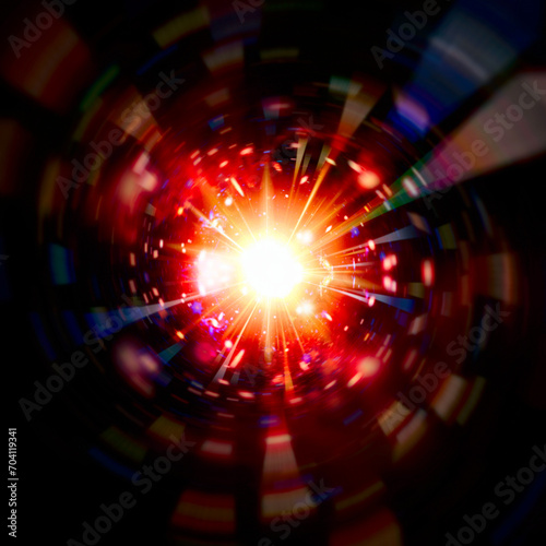 Big splash in universe. Space background. Colorful lights.The elements of this image furnished by NASA.