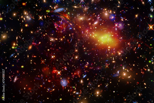 Beautiful galaxy. Nebulae and stars. The elements of this image furnished by ...