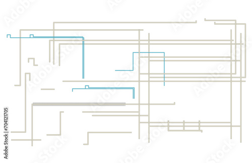 set of Industrial Piping