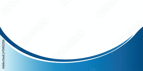 Abstract blue curve banner background. Vector illustration