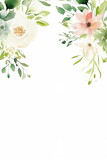watercolor floral wedding invitation - upside background