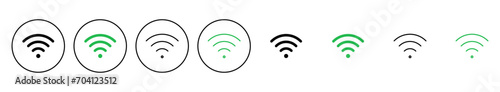 Wifi icon set. signal vector icon. Wireless  icon vector