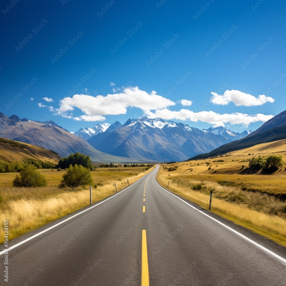 Road through rural New Zealand landscape