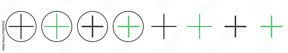 Plus Icon set. Add plus icon Plus Icon set. Add plus icon
