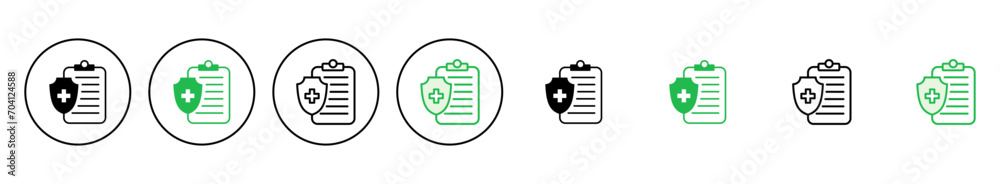 Medical insurance icon set. health insurance icon