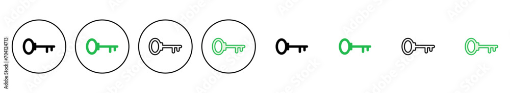 Key icon set. Key vector icon. Key symbol Key icon set. Key vector icon. Key symbol