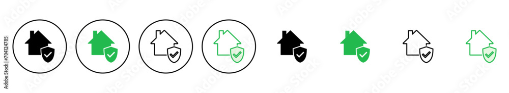 House insurance icon set. house protection icon. House insurance icon set. house protection icon.