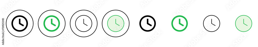 Clock icon set. Time icon vector. watch icon symbol Clock icon set. Time icon vector. watch icon symbol