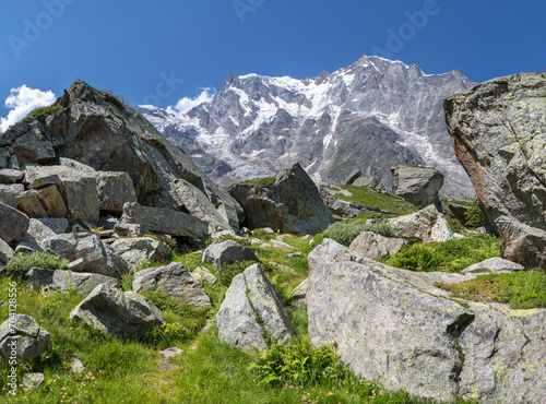 The Monte Rosa and Punta Gnifetti paks - Valle Anzasca valley. photo