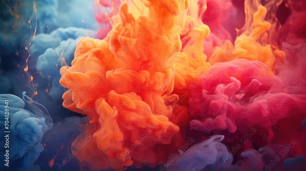 Fototapeta premium Abstract colorful smoke background