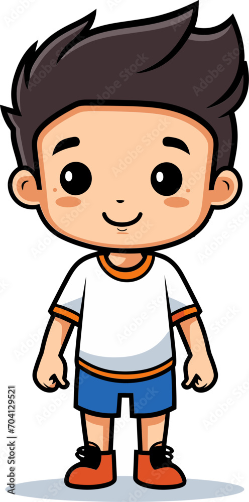 Vibrant Boy in Vector Style Vector Illustration of a Joyful Boy Vibrant Boy in Vector Style Vector Illustration of a Joyful Boy
