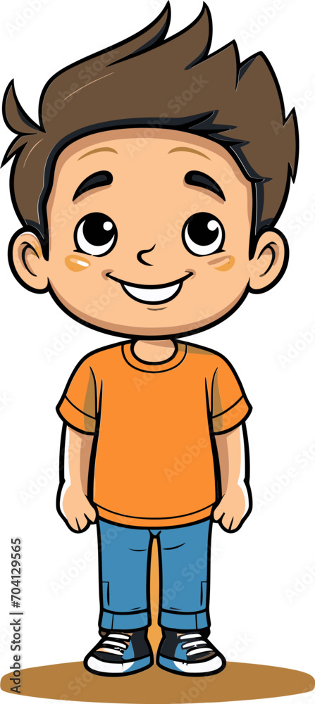 Innocent Joy Boy Vector Art Vector Portrait of a Playful Boy Innocent Joy Boy Vector Art Vector Portrait of a Playful Boy