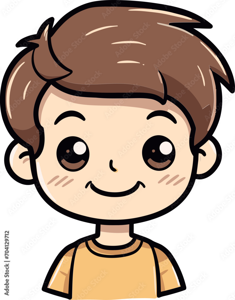 Vector Art of a Joyous Child Boyhood Wonder Vector Illustration