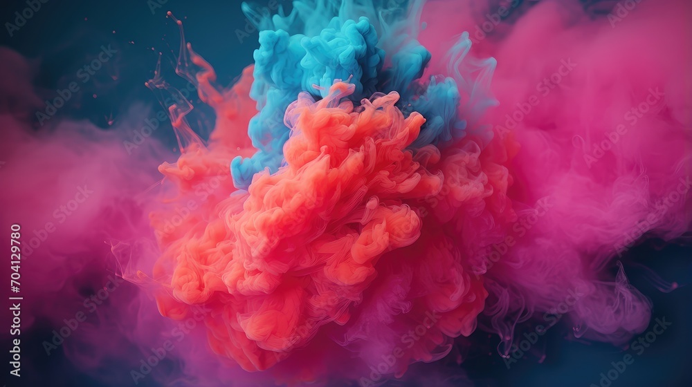 Fototapeta premium Abstract colorful smoke background