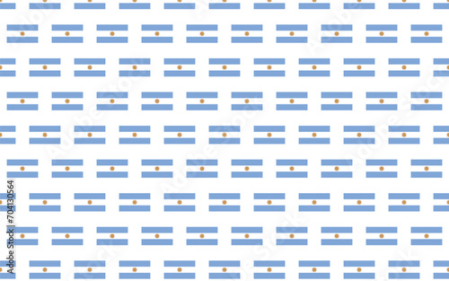 Illustration of Argentina flag pattern on a white background. New year country flags seamless pattern decoration. Creative minimalist art style background