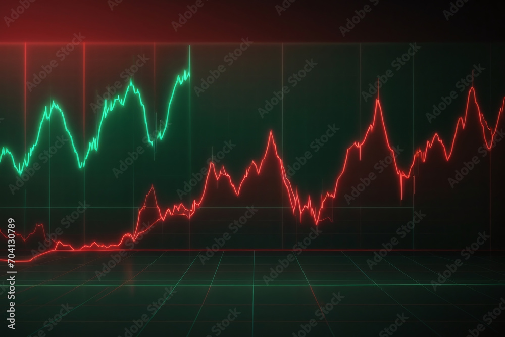 stock chart digital abstract background