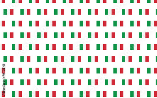Illustration of Italy flag pattern on a white background. New year country flags seamless pattern decoration. Creative minimalist art style background