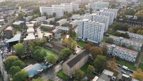 loughborough estate Built between 1954 and 1957, it contained over 1,000 dwellings spread over high- and low-rise buildings, including nine eleven-storey 'slab' blocks photo