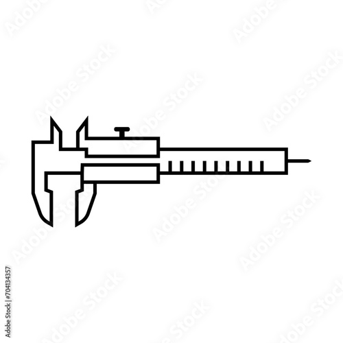 Calipers measure icon . Vernier caliper icon. Vector illustration