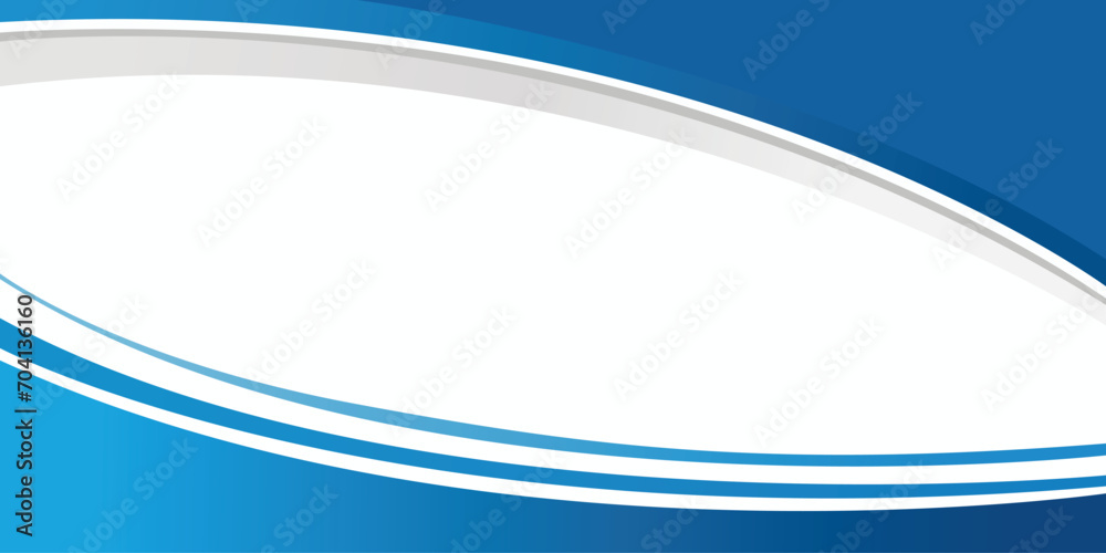 Abstract blue banner with dynamic curves. Vector illustration