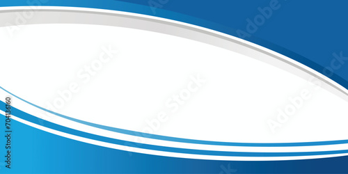 Abstract blue banner with dynamic curves. Vector illustration