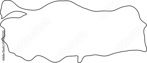 Map of Turkey. Country map outline vector illustration